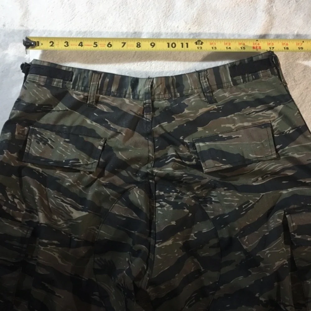 Mens Green Stipend Camouflage Military Cargo Pants